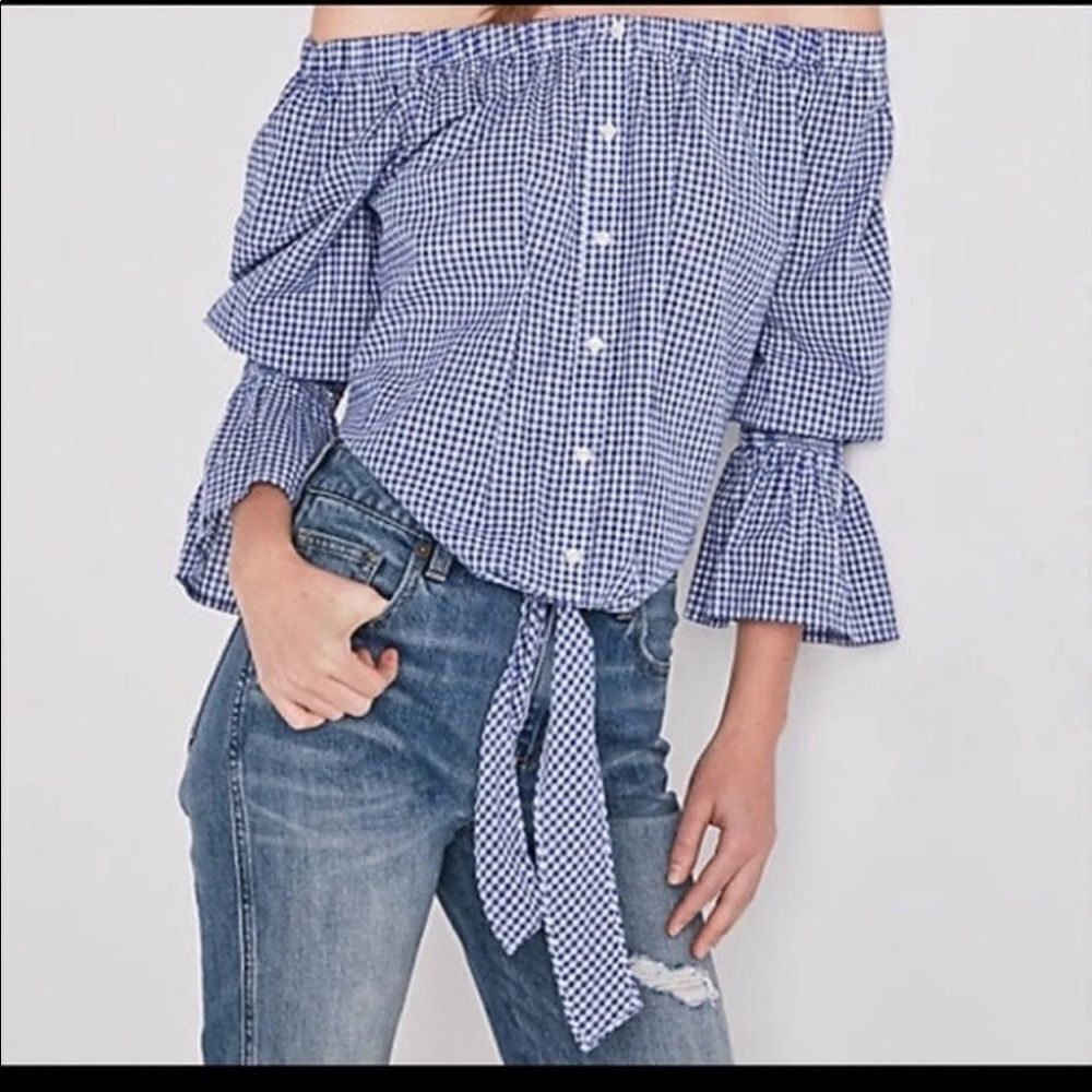 Lucky Brand Checkered blouse size small